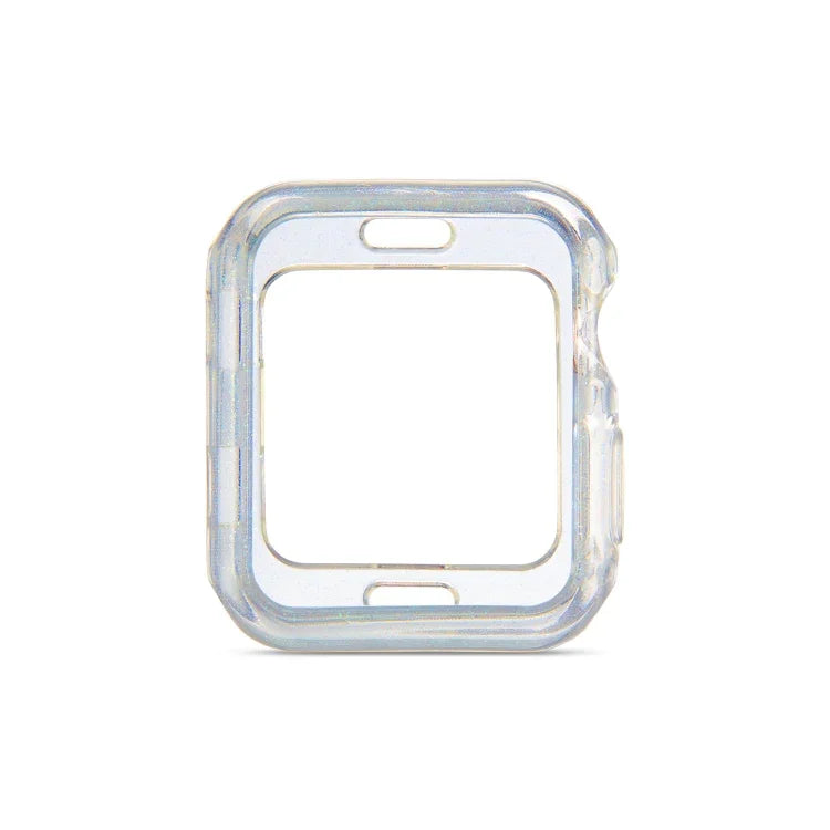 Capa Protetora TPU com Pó Brilhante, Para Apple Watch Series 6 / 5 / 4 / Watch SE 44mm, Para Apple Watch Series 3 & 2 & 1 42mm, Para Apple Watch Series 6 / 5 / 4 / Watch SE 40mm, Para Apple Watch Series 3 & 2 & 1 38mm
