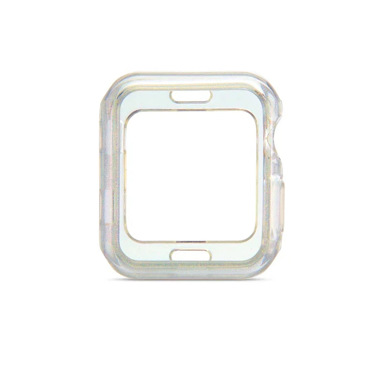 Capa Protetora TPU com Pó Brilhante, Para Apple Watch Series 6 / 5 / 4 / Watch SE 44mm, Para Apple Watch Series 3 & 2 & 1 42mm, Para Apple Watch Series 6 / 5 / 4 / Watch SE 40mm, Para Apple Watch Series 3 & 2 & 1 38mm