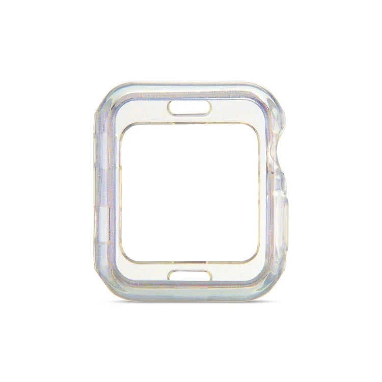 Capa Protetora TPU com Pó Brilhante, Para Apple Watch Series 6 / 5 / 4 / Watch SE 44mm, Para Apple Watch Series 3 & 2 & 1 42mm, Para Apple Watch Series 6 / 5 / 4 / Watch SE 40mm, Para Apple Watch Series 3 & 2 & 1 38mm