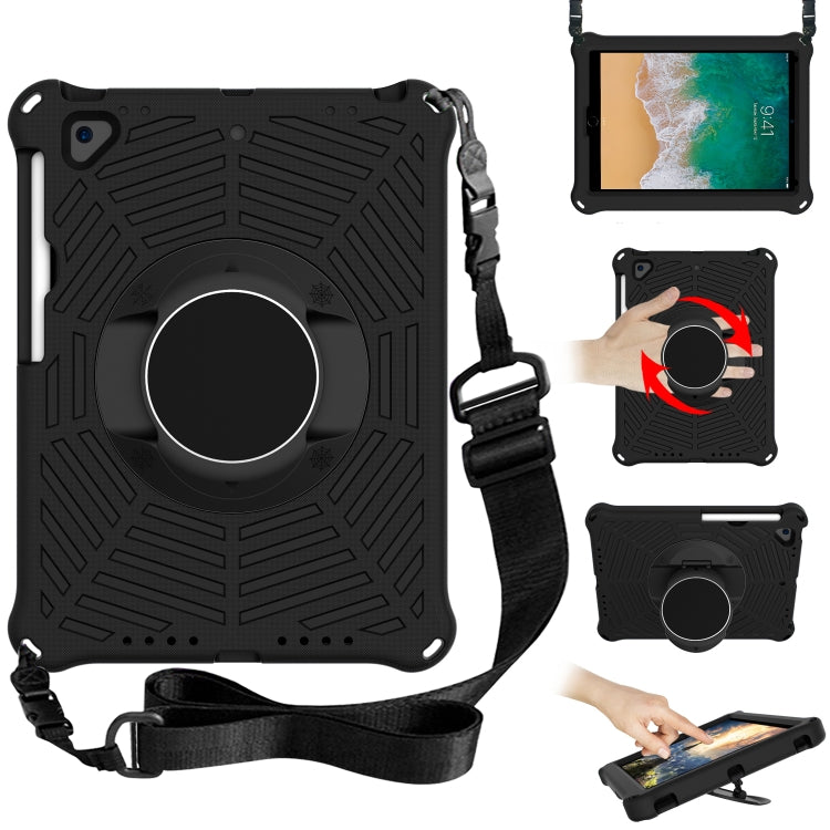 Spider King EVA Protective Case with Adjustable Shoulder Strap & Holder & Pen Slot, For iPad 9.7 2018 & 2017 / Pro 9.7 / Air 2 / Air, For iPad 10.2 2021 / 2020 / 2019, For iPad Pro 10.5 inch 2017 / Air 3 10.5 inch                                       ...