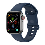 Correias de Relógio em Silicone Para Apple Watch Series, 7 41mm / 6 & SE & 5 & 4 40mm / 3 & 2 & 1 38mm, Tamanho: Código Pequeno, 7 45mm / 6 & SE & 5 & 4 44mm / 3 & 2 & 1 42mm, Tamanho: Código Pequeno