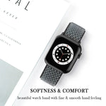 Correias de Relógio de Nylon com Textura Ondulada para Substituição Para Apple Watch Series, 7 45mm / 6 & SE & 5 & 4 44mm / 3 & 2 & 1 42mm, 7 41mm / 6 & SE & 5 & 4 40mm / 3 & 2 & 1 38mm