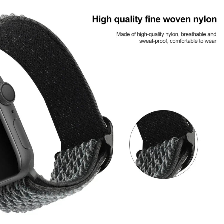 Correias de Relógio de Nylon com Textura Ondulada para Substituição Para Apple Watch Series, 7 45mm / 6 & SE & 5 & 4 44mm / 3 & 2 & 1 42mm, 7 41mm / 6 & SE & 5 & 4 40mm / 3 & 2 & 1 38mm
