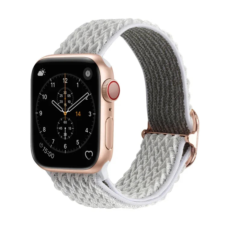 Correias de Relógio de Nylon com Textura Ondulada para Substituição Para Apple Watch Series, 7 45mm / 6 & SE & 5 & 4 44mm / 3 & 2 & 1 42mm, 7 41mm / 6 & SE & 5 & 4 40mm / 3 & 2 & 1 38mm