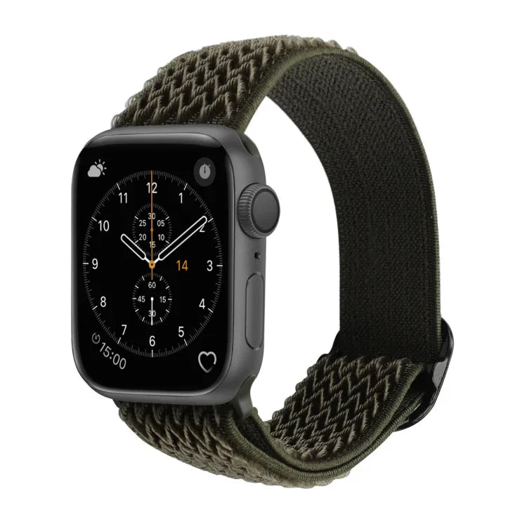 Correias de Relógio de Nylon com Textura Ondulada para Substituição Para Apple Watch Series, 7 45mm / 6 & SE & 5 & 4 44mm / 3 & 2 & 1 42mm, 7 41mm / 6 & SE & 5 & 4 40mm / 3 & 2 & 1 38mm