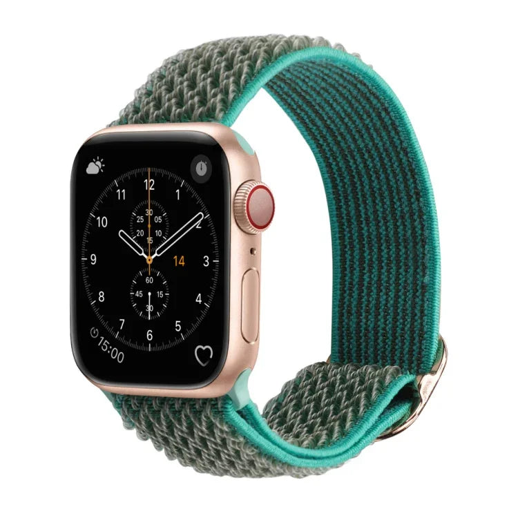 Correias de Relógio de Nylon com Textura Ondulada para Substituição Para Apple Watch Series, 7 45mm / 6 & SE & 5 & 4 44mm / 3 & 2 & 1 42mm, 7 41mm / 6 & SE & 5 & 4 40mm / 3 & 2 & 1 38mm