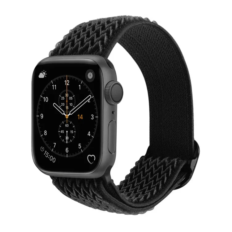 Correias de Relógio de Nylon com Textura Ondulada para Substituição Para Apple Watch Series, 7 45mm / 6 & SE & 5 & 4 44mm / 3 & 2 & 1 42mm, 7 41mm / 6 & SE & 5 & 4 40mm / 3 & 2 & 1 38mm