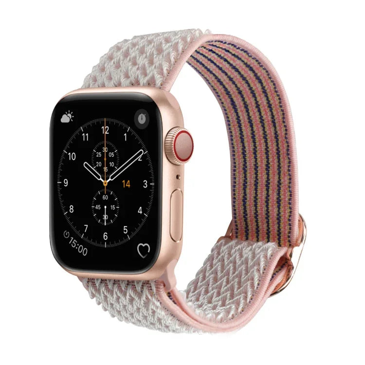 Correias de Relógio de Nylon com Textura Ondulada para Substituição Para Apple Watch Series, 7 45mm / 6 & SE & 5 & 4 44mm / 3 & 2 & 1 42mm, 7 41mm / 6 & SE & 5 & 4 40mm / 3 & 2 & 1 38mm