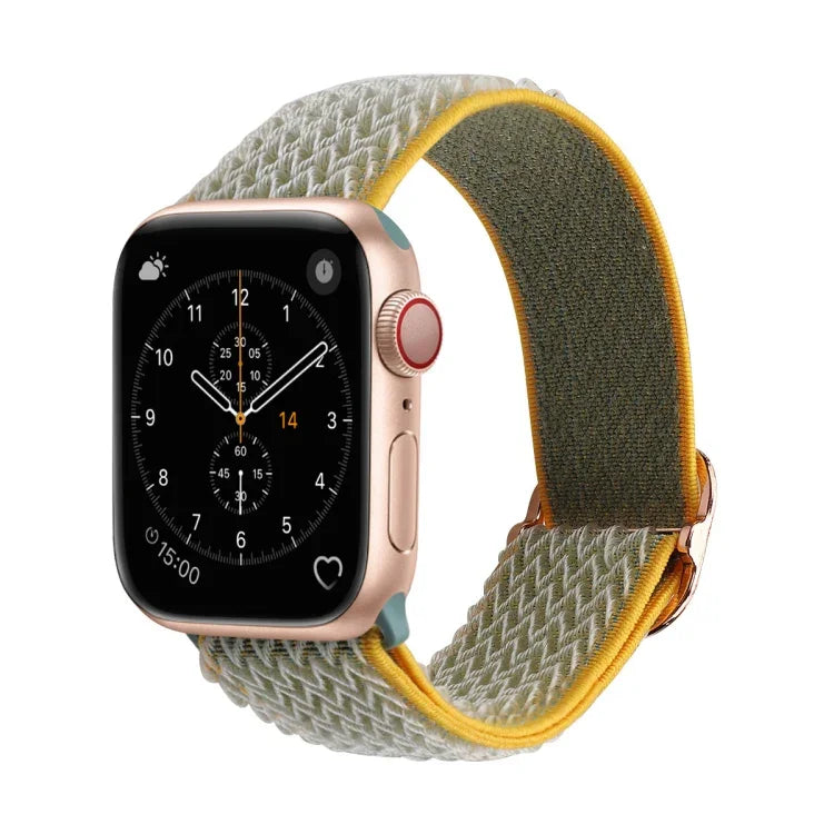 Correias de Relógio de Nylon com Textura Ondulada para Substituição Para Apple Watch Series, 7 45mm / 6 & SE & 5 & 4 44mm / 3 & 2 & 1 42mm, 7 41mm / 6 & SE & 5 & 4 40mm / 3 & 2 & 1 38mm
