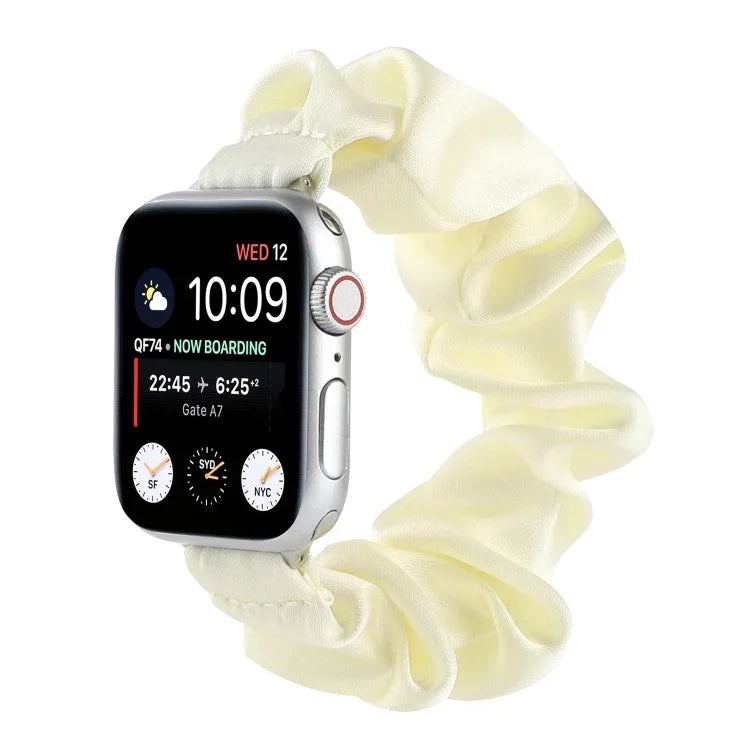 Scarf Hair Tie Replacement Watchbands For Apple Watch Series, 7 45mm / 6 & SE & 5 & 4 44mm / 3 & 2 & 1 42mm, 7 41mm / 6 & SE & 5 & 4 40mm / 3 & 2 & 1 38mm