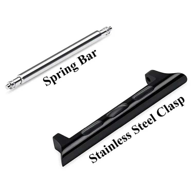 2 PCS Correias de Relógio com Conector Acústico em Aço Inoxidável, Largura: 20mm Para Apple Watch Series 6 & SE & 5 & 4 40mm / 3 & 2 & 1 38mm, Largura: 20mm Para Apple Watch 40mm / 38mm