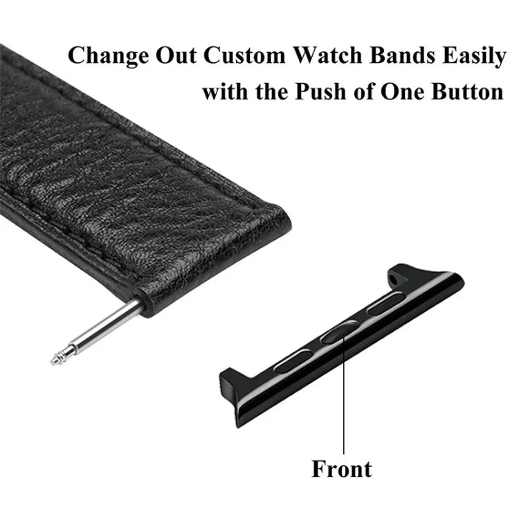 2 PCS Correias de Relógio com Conector Acústico em Aço Inoxidável, Largura: 20mm Para Apple Watch Series 6 & SE & 5 & 4 40mm / 3 & 2 & 1 38mm, Largura: 20mm Para Apple Watch 40mm / 38mm