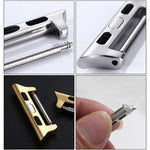 2 PCS Correias de Relógio com Conector Acústico em Aço Inoxidável, Largura: 20mm Para Apple Watch Series 6 & SE & 5 & 4 40mm / 3 & 2 & 1 38mm, Largura: 20mm Para Apple Watch 40mm / 38mm