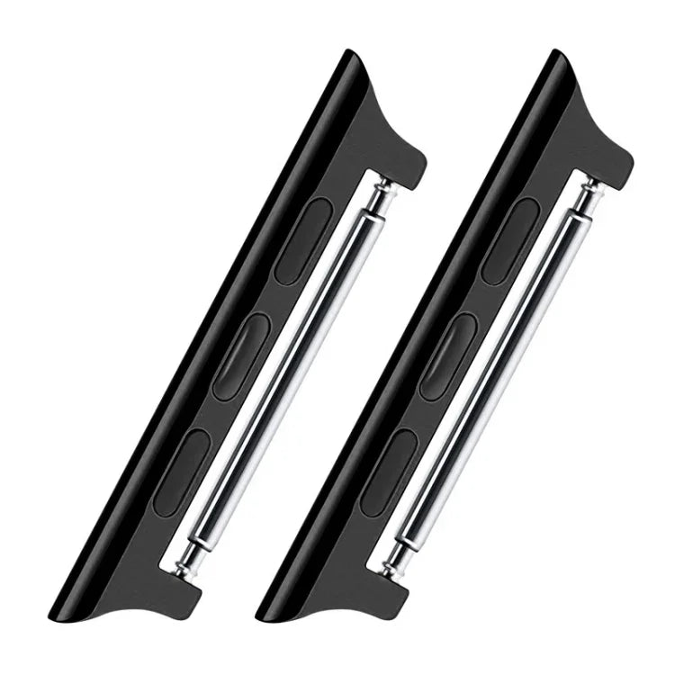 2 PCS Correias de Relógio com Conector Acústico em Aço Inoxidável, Largura: 22mm Para Apple Watch Series 6 & SE & 5 & 4 40mm / 3 & 2 & 1 38mm, Largura: 22mm Para Apple Watch 40mm / 38mm