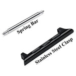 2 PCS Correias de Relógio com Conector Acústico em Aço Inoxidável, Largura: 22mm Para Apple Watch Series 6 & SE & 5 & 4 40mm / 3 & 2 & 1 38mm, Largura: 22mm Para Apple Watch 40mm / 38mm
