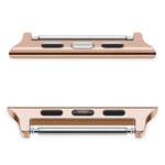 2 PCS Correias de Relógio com Conector Acústico em Aço Inoxidável, Largura: 22mm Para Apple Watch Series 6 & SE & 5 & 4 44mm / 3 & 2 & 1 42mm, Largura: 22mm Para Apple Watch 44mm / 42mm