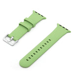 Correia de Substituição em Silicone com Fivela Prateada, Para Apple Watch Series 7  41mm / & 6 & SE & 5 & 4 40mm, Para Apple Watch Series  7  45mm / & 6 & SE & 5 & 4 44mm