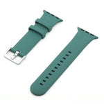 Correia de Substituição em Silicone com Fivela Prateada, Para Apple Watch Series 7  41mm / & 6 & SE & 5 & 4 40mm, Para Apple Watch Series  7  45mm / & 6 & SE & 5 & 4 44mm
