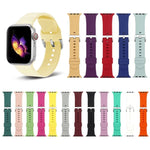 Correia de Substituição em Silicone com Fivela Prateada, Para Apple Watch Series 7  41mm / & 6 & SE & 5 & 4 40mm, Para Apple Watch Series  7  45mm / & 6 & SE & 5 & 4 44mm