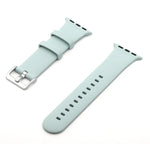Correia de Substituição em Silicone com Fivela Prateada, Para Apple Watch Series 7  41mm / & 6 & SE & 5 & 4 40mm, Para Apple Watch Series  7  45mm / & 6 & SE & 5 & 4 44mm