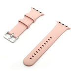 Correia de Substituição em Silicone com Fivela Prateada, Para Apple Watch Series 7  41mm / & 6 & SE & 5 & 4 40mm, Para Apple Watch Series  7  45mm / & 6 & SE & 5 & 4 44mm