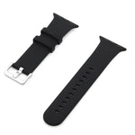 Correia de Substituição em Silicone com Fivela Prateada, Para Apple Watch Series 7  41mm / & 6 & SE & 5 & 4 40mm, Para Apple Watch Series  7  45mm / & 6 & SE & 5 & 4 44mm