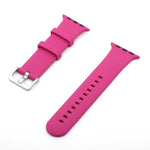 Correia de Substituição em Silicone com Fivela Prateada, Para Apple Watch Series 7  41mm / & 6 & SE & 5 & 4 40mm, Para Apple Watch Series  7  45mm / & 6 & SE & 5 & 4 44mm