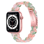 Correia de Substituição Oval em Resina, Para Apple Watch Series 7  41mm / & 6 & SE & 5 & 4 40mm, Para Apple Watch Series  7  45mm / & 6 & SE & 5 & 4 44mm