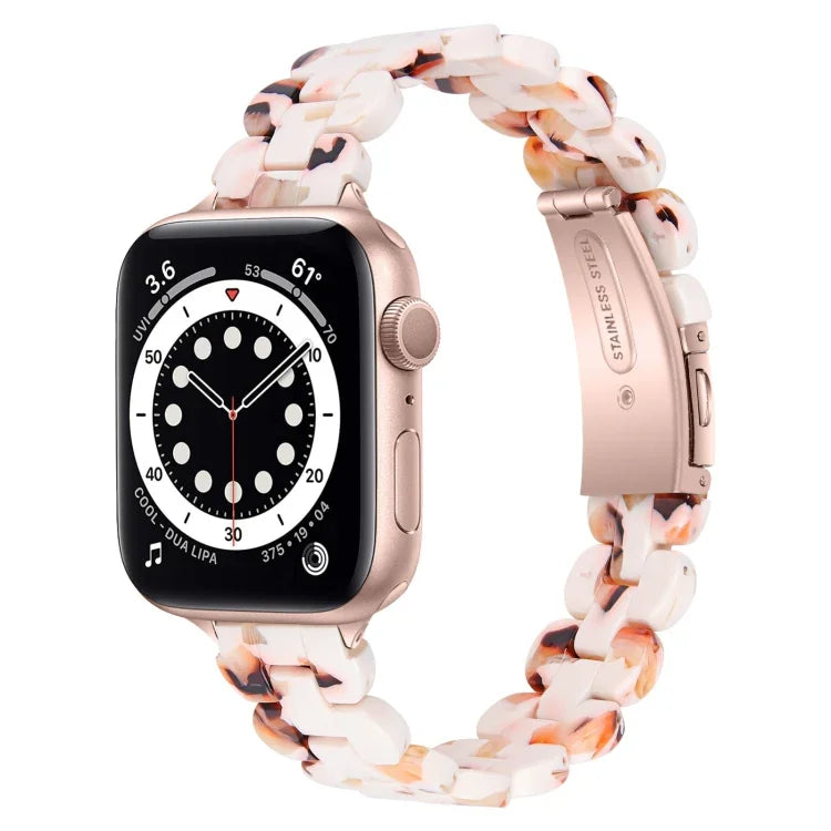 Correia de Substituição Oval em Resina, Para Apple Watch Series 7  41mm / & 6 & SE & 5 & 4 40mm, Para Apple Watch Series  7  45mm / & 6 & SE & 5 & 4 44mm