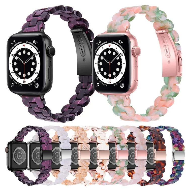 Correia de Substituição Oval em Resina, Para Apple Watch Series 7  41mm / & 6 & SE & 5 & 4 40mm, Para Apple Watch Series  7  45mm / & 6 & SE & 5 & 4 44mm