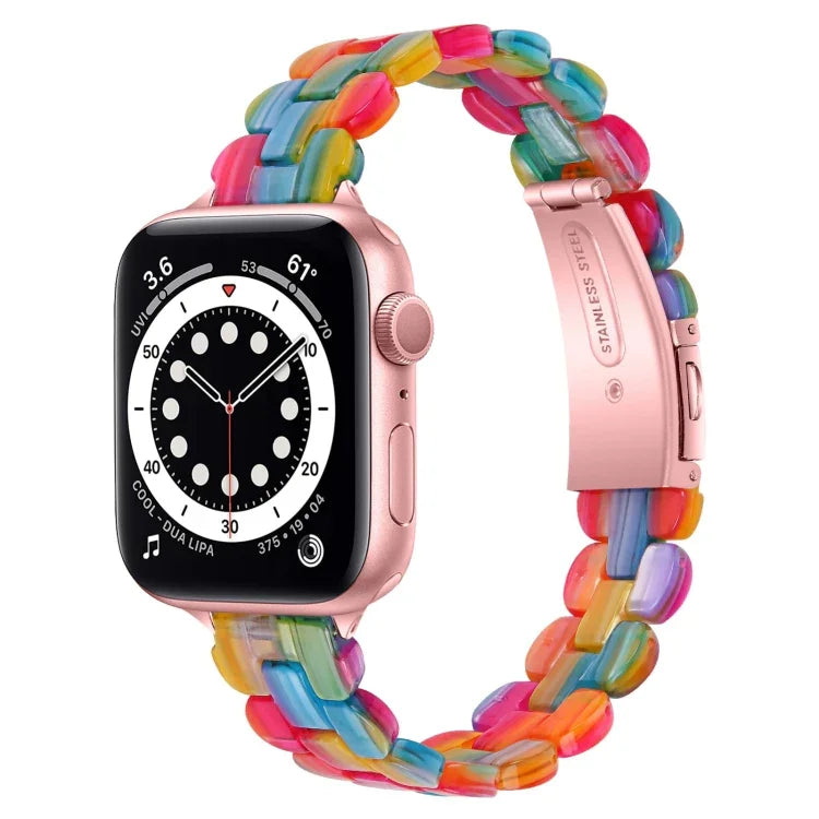 Correia de Substituição Oval em Resina, Para Apple Watch Series 7  41mm / & 6 & SE & 5 & 4 40mm, Para Apple Watch Series  7  45mm / & 6 & SE & 5 & 4 44mm