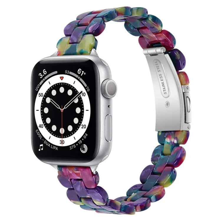 Correia de Substituição Oval em Resina, Para Apple Watch Series 7  41mm / & 6 & SE & 5 & 4 40mm, Para Apple Watch Series  7  45mm / & 6 & SE & 5 & 4 44mm