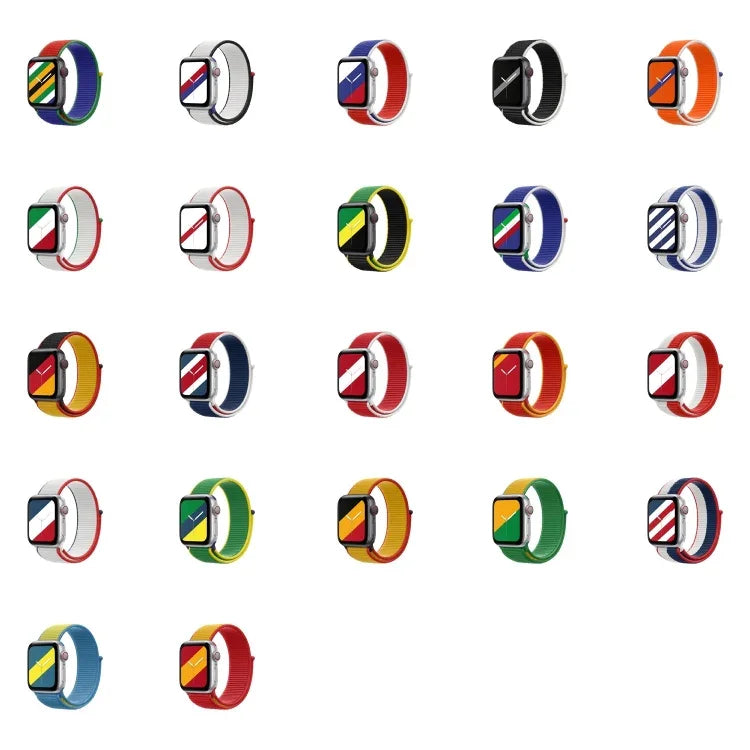 Correias de Substituição International Series Loopback Para Apple Watch Series, 7 45mm / 6 & SE & 5 & 4 44mm / 3 & 2 & 1 42mm, 7 41mm / 6 & SE & 5 & 4 40mm / 3 & 2 & 1 38mm