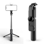 Q02S Iluminação de Preenchimento Bastão Selfie Bluetooth Tripé Suporte para Telemóvel, Q02S (Preto), Q02S (Branco)