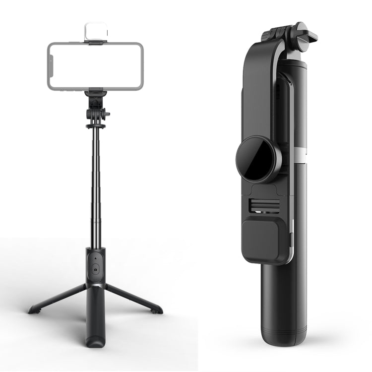 Q02S Iluminação de Preenchimento Bastão Selfie Bluetooth Tripé Suporte para Telemóvel, Q02S (Preto), Q02S (Branco)
