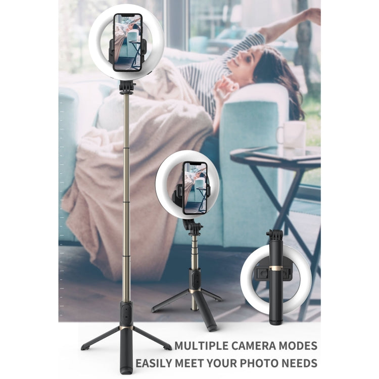 Q07 Anel de Luz de 6 Polegadas Portátil com Tripé e Bastão de Selfie Bluetooth, Q07