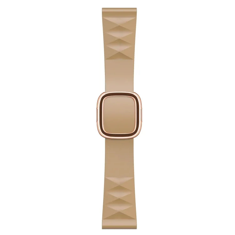 Modern Style Silicone Replacement Strap Watchband For Apple Watch Series 6 & SE & 5 & 4 40mm / 3 & 2 & 1 38mm, Black Buckle, Rose Gold Buckle, Silver Buckle