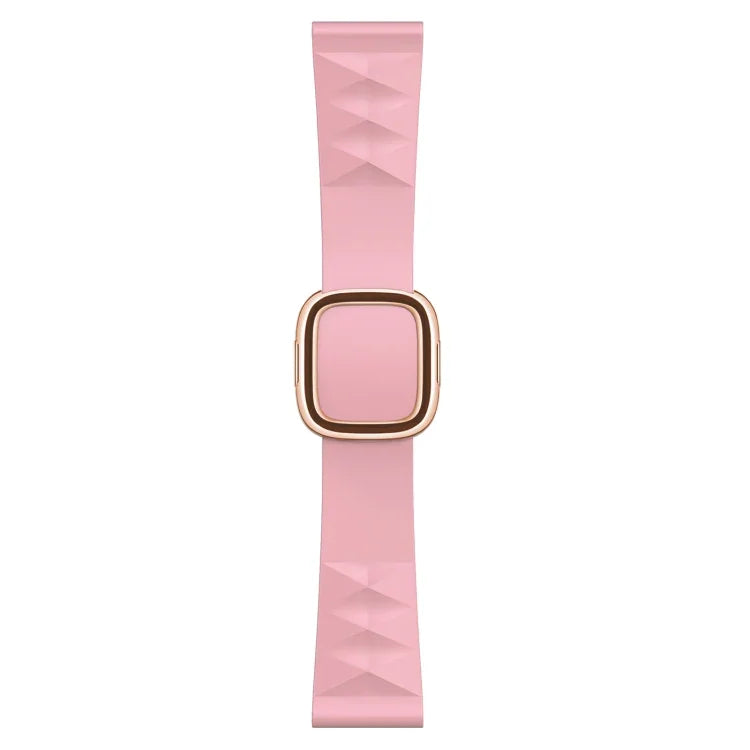 Correia de substituição em silicone estilo moderno para Apple Watch Series 6 & SE & 5 & 4 44mm / 3 & 2 & 1 42mm, fivela preta, fivela dourada rosa, fivela prateada