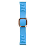 Correia de substituição em silicone estilo moderno para Apple Watch Series 6 & SE & 5 & 4 44mm / 3 & 2 & 1 42mm, fivela preta, fivela dourada rosa, fivela prateada