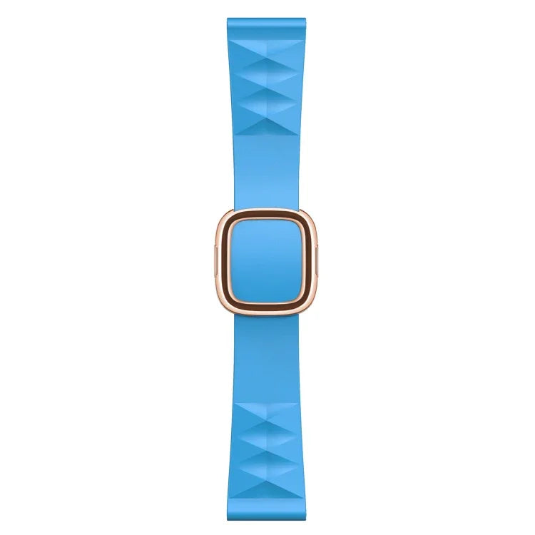 Correia de substituição em silicone estilo moderno para Apple Watch Series 6 & SE & 5 & 4 44mm / 3 & 2 & 1 42mm, fivela preta, fivela dourada rosa, fivela prateada