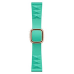 Correia de substituição em silicone estilo moderno para Apple Watch Series 6 & SE & 5 & 4 44mm / 3 & 2 & 1 42mm, fivela preta, fivela dourada rosa, fivela prateada