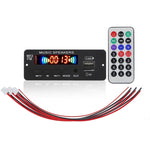 Placa Decodificadora de Leitor MP3 Áudio para Carro 12V JX-808BT, Rádio FM USB, com Bluetooth / Controlo Remoto / Gravação, JX-808BT