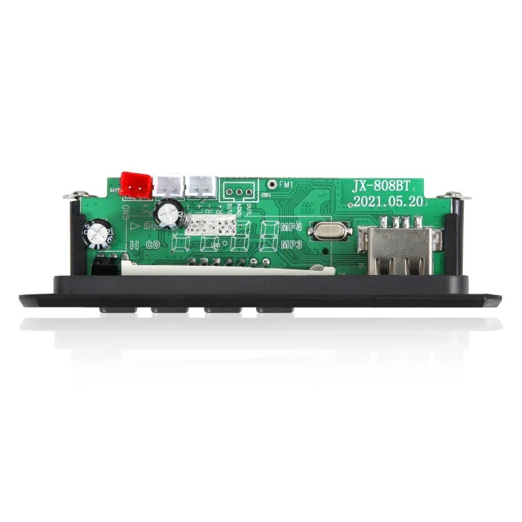Placa Decodificadora de Leitor MP3 Áudio para Carro 12V JX-808BT, Rádio FM USB, com Bluetooth / Controlo Remoto / Gravação, JX-808BT