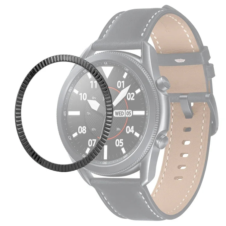 Anel de Moldura com Textura Ondulada para Smartwatch, Para Samsung Galaxy Watch 3 41mm, Para Samsung Galaxy Watch 3 45mm
