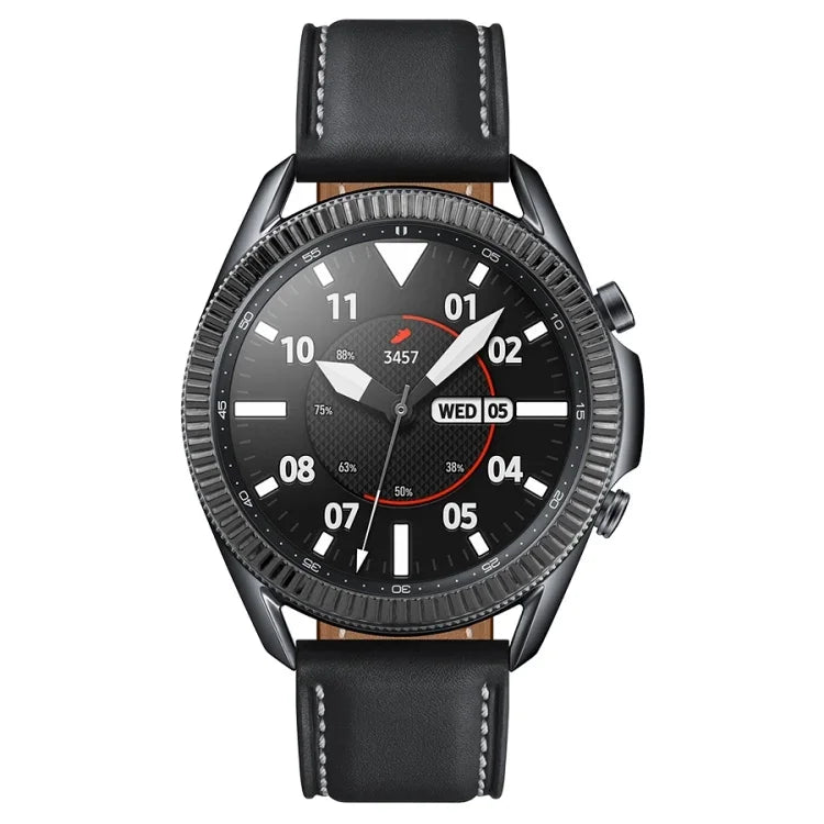 Anel de Moldura com Textura Ondulada para Smartwatch, Para Samsung Galaxy Watch 3 41mm, Para Samsung Galaxy Watch 3 45mm