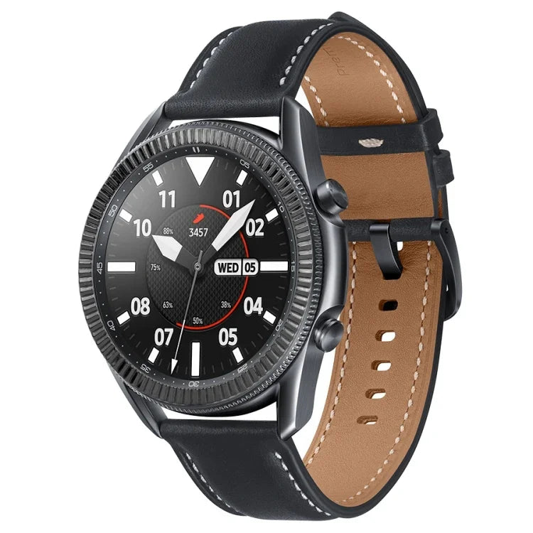 Anel de Moldura com Textura Ondulada para Smartwatch, Para Samsung Galaxy Watch 3 41mm, Para Samsung Galaxy Watch 3 45mm