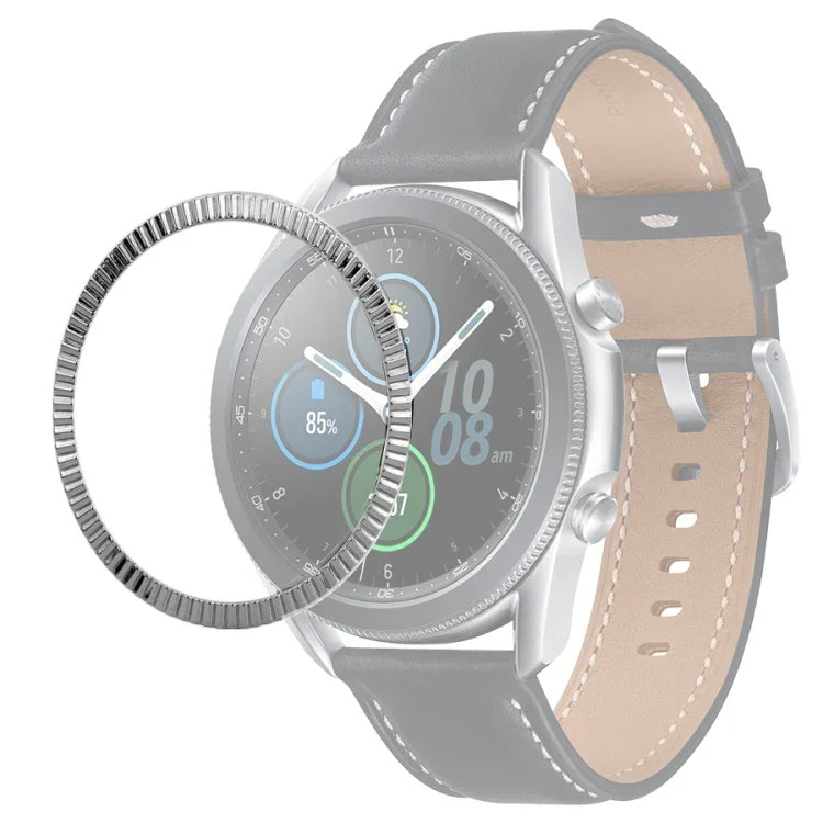 Anel de Moldura com Textura Ondulada para Smartwatch, Para Samsung Galaxy Watch 3 41mm, Para Samsung Galaxy Watch 3 45mm