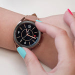 Anel de Moldura com Textura Ondulada para Smartwatch, Para Samsung Galaxy Watch 3 41mm, Para Samsung Galaxy Watch 3 45mm