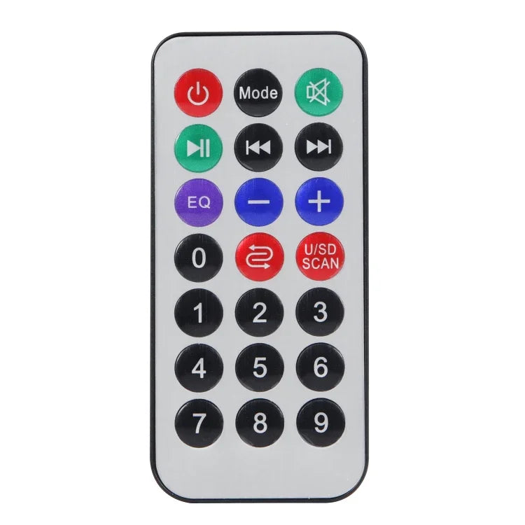Placa Decodificadora de Leitor MP3 Áudio para Carro 12V JX-809BT, Rádio FM USB, com Bluetooth / Controlo Remoto / Gravação, JX-809BT