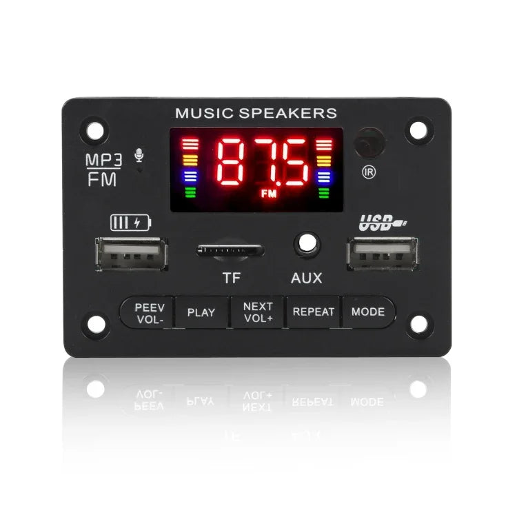 Placa Decodificadora de Áudio MP3 para Carro JX-810BT 12V, Rádio FM USB, com Bluetooth / Controlo Remoto / Gravação, JX-810BT